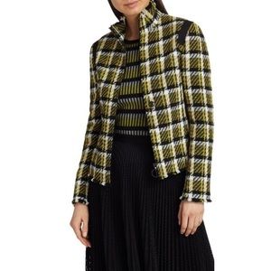 Akris Punto Yellow and Black Plaid Jacket